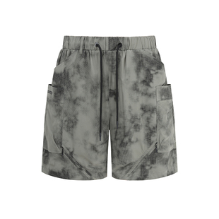 UPGREATED夏季透气钻石切割多口袋休闲迷彩运动风短裤