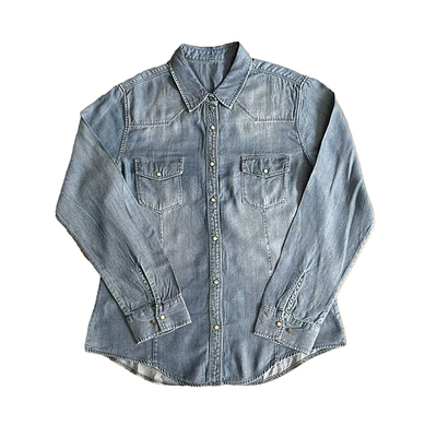 高端天丝长袖衬衣女衬衫正肩修身