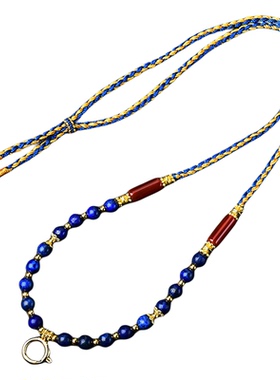 藏式编织绳玛瑙唐卡青金石吊坠挂绳挂件手工编绳项链绳吊坠绳子女