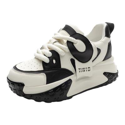 老爹鞋女款真皮拼色流行轻便