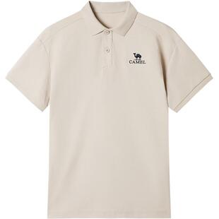 骆驼男装3A抗菌POLO衫男款2026春夏新款凉感索罗娜弹力运动T恤男