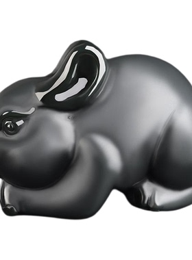 和田玉青玉生肖兔子手玩件摆件