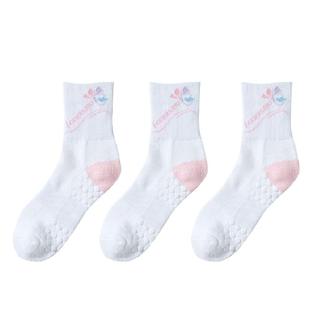 Kawasaki川崎羽毛球袜运动袜毛巾底透气吸汗专业训练女款中筒袜子