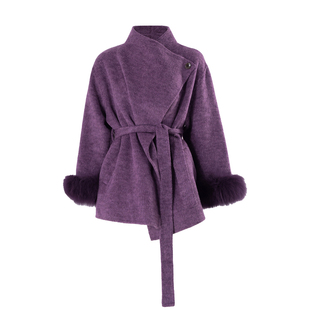 MD千亿【紫梦轻柔】2025冬季时尚休闲保暖冬季羊毛毛呢大衣