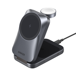 【旗舰新品】AnkerPrime安克25W三折叠风冷无线充磁吸充电器快充适用苹果17手机Apple Watch手表耳机三合一