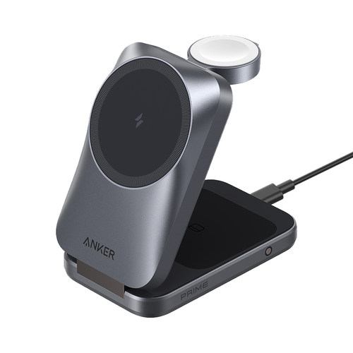 【旗舰新品】Anker Prime安克25W无线充三折叠风冷磁吸充电器快充苹果17 Apple Watch充电器三合一无线充底座