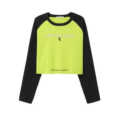 REVAN芮范设计师款甜酷撞色荧光绿毛衫RM10601177