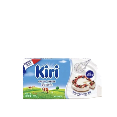 Kiri凯瑞奶油芝士200g 法国凯芮奶酪块蛋糕面包烘焙奶酪棒专用