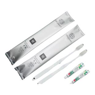 吕膜包装银膜秸秆软毛一次性牙刷酒店专用宾馆用品批发二合一牙具