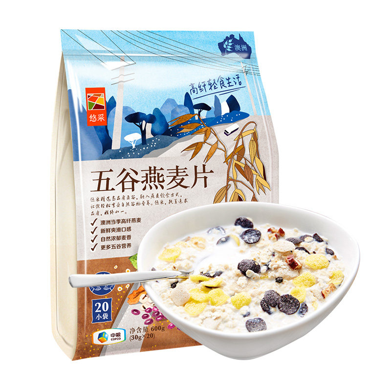 中粮悠采五谷即食高纤速溶麦片