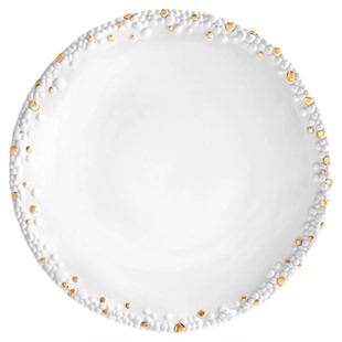 法国LOBJET进口陶瓷碗盘餐具西餐盘Haas Mojave金色点缀马克杯