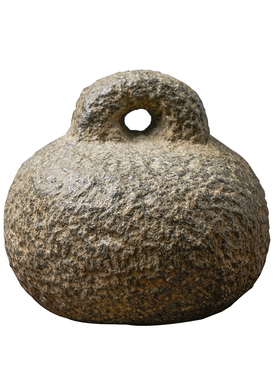 青石摆饰做旧家居称砣造型独特