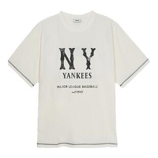 MLB官方 张凌赫同款男女复古COOPERS凉感防晒T恤25夏季新款TSB11