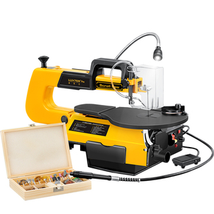 洛克士 台式调速线锯机拉花锯钢丝锯木工雕花锯多功能电动曲线锯