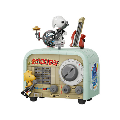 【拼奇积木】拼奇积木史努比复古机器系列益智拼搭桌面摆件玩具