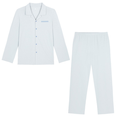 TOPNEW抗菌棉开襟长袖家居套装