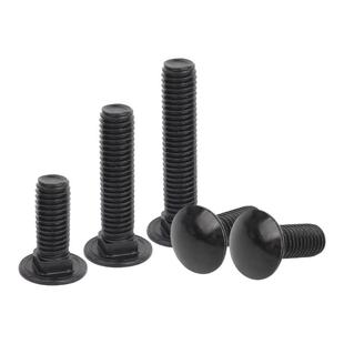 黑色304不锈钢小头马车螺栓桥架半圆方颈扁头四方螺丝M3M4M5M6M8