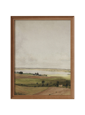 美式客厅装饰画中古风玄关柜挂画