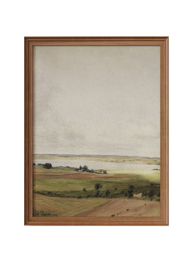 美式客厅装饰画中古风玄关柜挂画