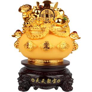 聚宝盆金元宝摆件开业乔迁天天招财进宝工艺礼品客厅装饰吉祥物