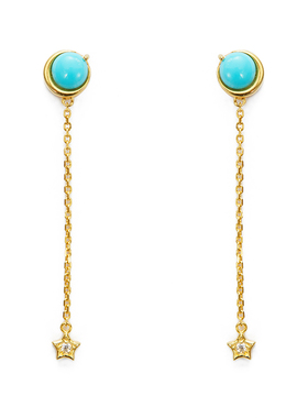 星月原矿松石项链耳饰手链