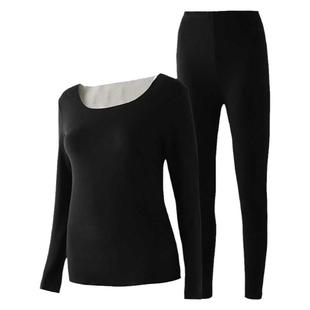 2025新款德绒秋衣秋裤套装男女士保暖内衣加绒加厚情侣打底衫冬季