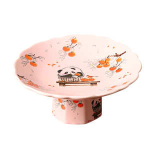 仿清雍正珐琅果盘陶瓷盘景德镇手绘瓷器新款点心盘装饰盘挂盘摆件