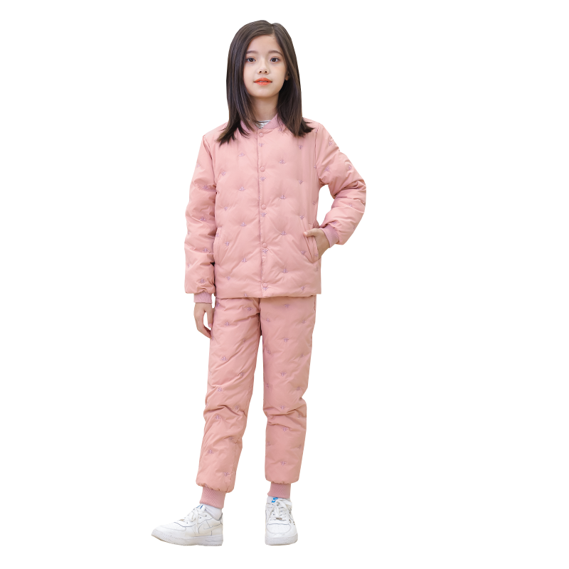 儿童轻薄羽绒服内胆男童中大童羽绒套装女童内穿保暖裤校服神器