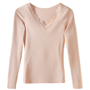 保暖内衣女款带胸垫冬季贴身加绒内搭打底衫上衣低领秋衣秋裤套装