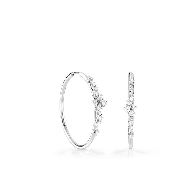 DAMIANI绒花系列耳环意大利手工