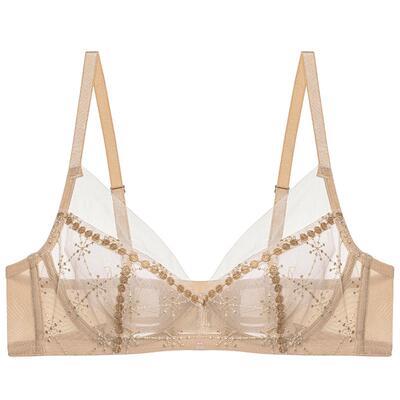 爱慕星耀内衣女红色本命年3/4轻薄杯大胸显小文胸AM13B421