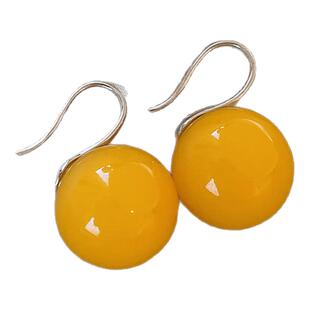 古里雅黄色耳钩款耳环女2026新款爆款设计感小众耳钉巨好看耳饰品