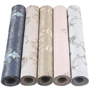 高档刺绣墙布现代简约卧室温馨3D立体客厅电视背景墙欧式无缝壁布