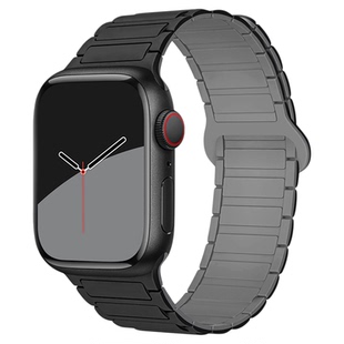 张婧仪同款适用苹果watchs11手表带S10夏季透气Applewatchs8硅胶女款磁吸Ultra男SE运动41mm创意6/7星光色