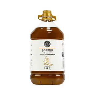 许昌胖东来低芥酸菜籽油5升非转基因一级压榨食用油官方正品保证