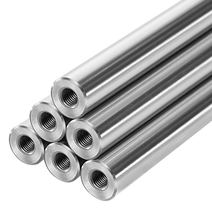 直线光轴加工镀铬硬轴倒角活塞杆支撑柱6 8 10导向轴带双头内螺纹