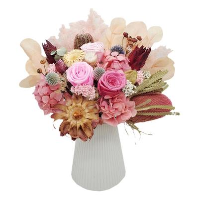 进口干花永生花花束客厅装饰摆件