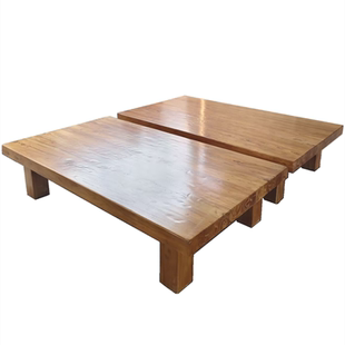 纯实木地台床老榆木悬浮床榻榻米地板床矮床阳台沙发床民俗榆木床