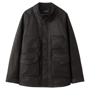 CIZZLEMORE 飒气街头百搭时尚不挑人重工分割线条感设计款皮衣女