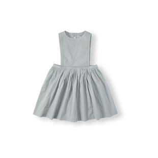 benebene设计感洋气女童连衣裙春夏新款露背无袖马夹裙子优雅公主