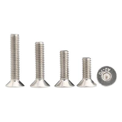 201不锈钢沉头内六角平头螺钉杆M