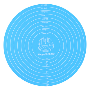 蛋糕转台盘防滑垫儿童餐垫烘焙不粘垫硅胶垫圆形裱花台厨房隔热垫