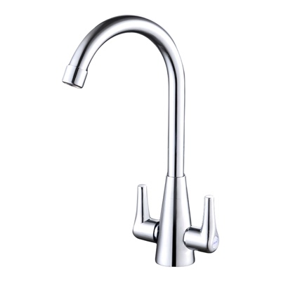 冷热双把双开关单孔厨房水龙头