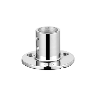 316/304不锈钢22/25/32mm法兰管座60度90度圆管固定底座侧装接头