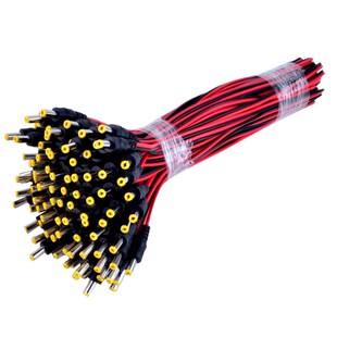 纯铜芯DC电源线监控摄像机电源接头红黑公头线集中供电12V24VDC头