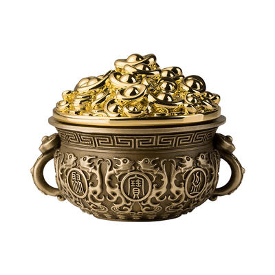 铜师傅《转钱聚宝盆》摆件