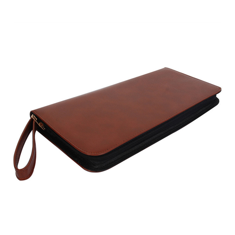 防水防污 PU纯色笔套12/24/36/48格样品包钢笔收纳包收藏包笔袋
