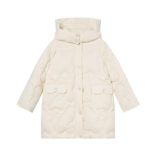 RBIGX瑞比克童装冬季新款女童设计感潮流花朵绗线羽绒服