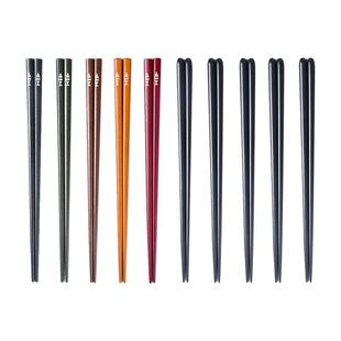 【自营】石田日本进口筷子天然木尖头防滑不开裂家用日式木筷5双