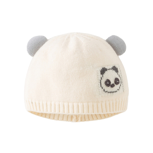 婴儿帽子秋冬男宝宝胎帽小月龄针织帽防风保暖毛线帽冬天外出可爱